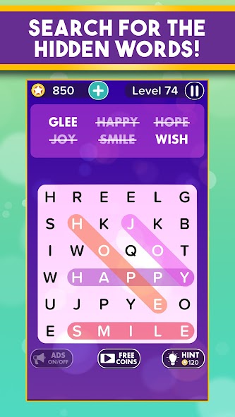 Word Search Addict Word Puzzle v1.135 APK + Mod [Free purchase][Unlimited hints] for Android