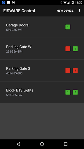 Android application EISWARE Control screenshort