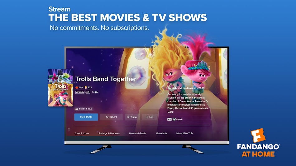 #6. Fandango at Home: Movies & TV (Android) Ved: Fandango at Home