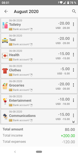 Money Manager Screen 2