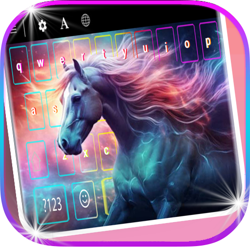 Spirit Horse Neon Led Keyboard logo