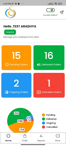 Android application SSMultiservice Vendor screenshort