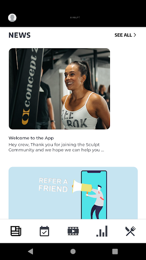 Android application Sculpt Gym screenshort