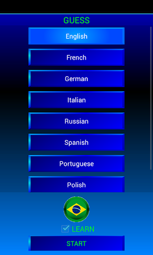 Android application Guess and learn Portuguese screenshort