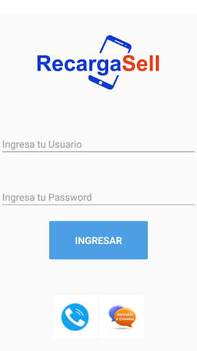 Android application Recargasell Servicios screenshort