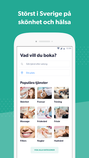 Android application Bokadirekt: Skönhet & Hälsa screenshort