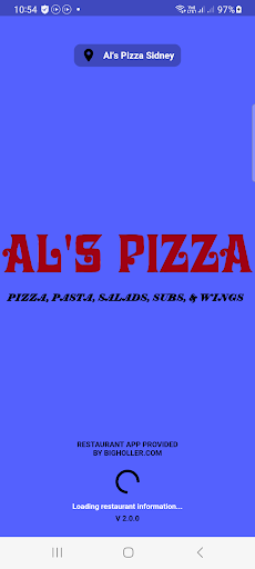 Android application Al’s Pizza Sidney screenshort