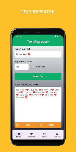 Android application Text Repeater screenshort