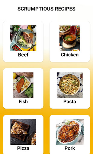 Android application Scrumptious Recipes screenshort