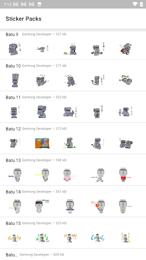 Sticker Batu Moai WAStickerApp Screen 2