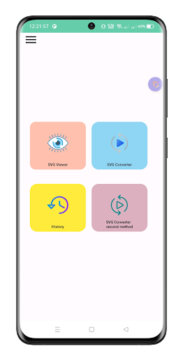 Android application Svg To xml screenshort