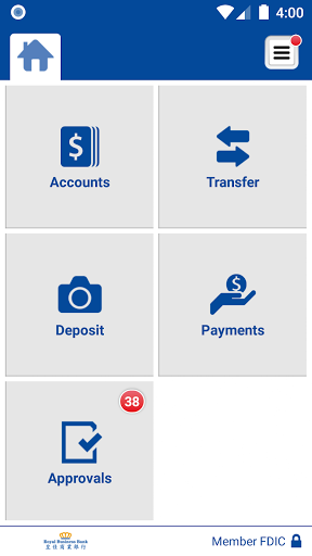 Royal Business Bank - Business Screen 3