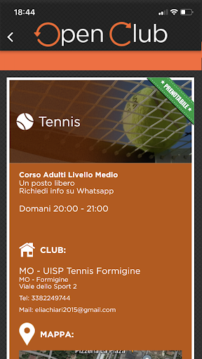 OpenClub Screen 2