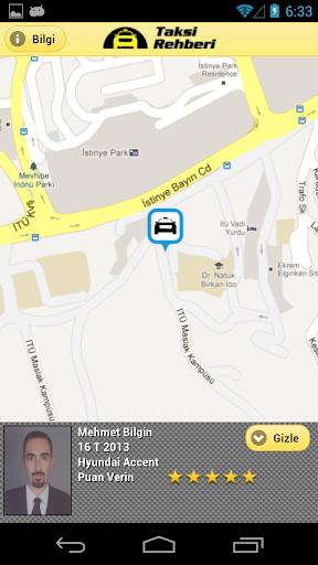 Bursa Taxi Guide Screen 3