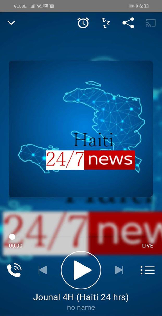 Android application Haiti 24/7 Radio News screenshort