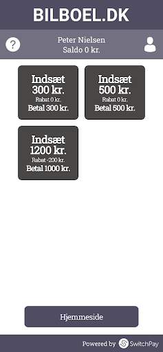 Android application Bilboel Vaskeklub screenshort