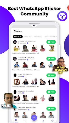 Android application Sticko Sticker Maker WASticker screenshort