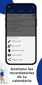 Screenshot 3 Alarmas del calendario por voz android