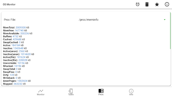 OS Monitor: system manager Capture d'écran
