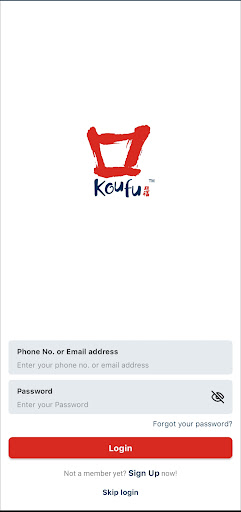 Android application Koufu Eat screenshort