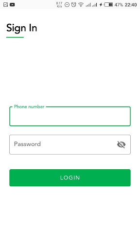 Android application BunifuGO Agent screenshort