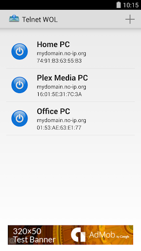 Android application TelnetWOL for DD-WRT and Vigor screenshort