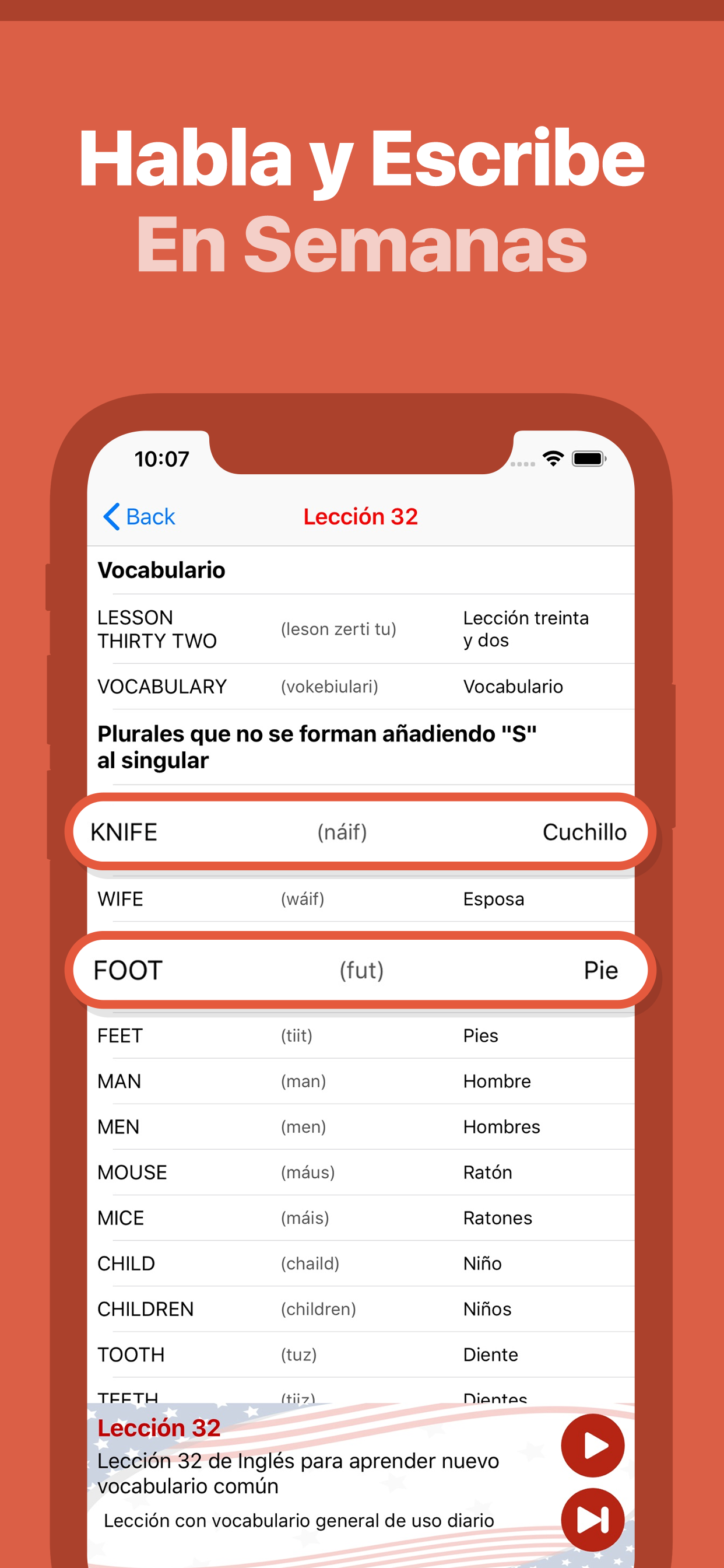 Android application Aprender Inglés Curso! screenshort