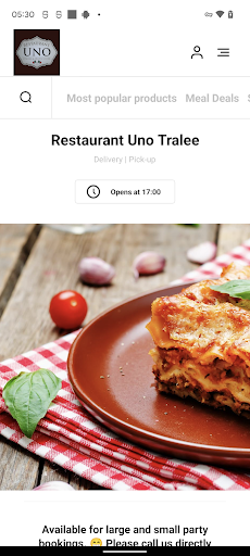 Android application Restaurant Uno Takeaway Tralee screenshort