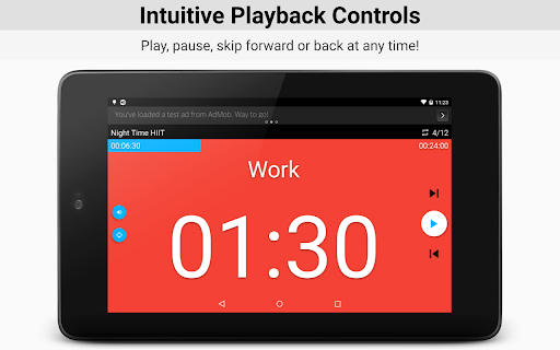 Custom Interval Timer: Workout Screen 2