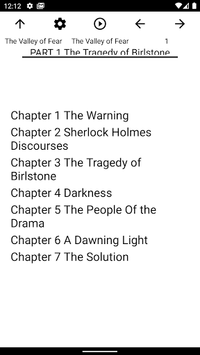 Book, The Valley of Fear Screen 2