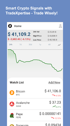 Android application TradeXpertise - Crypto Signals screenshort