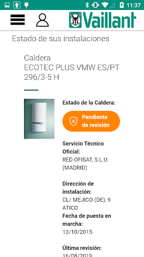 Área clientes Vaillant Screen 3