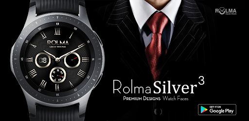 Android application Rolma Silver 3 Watchface screenshort