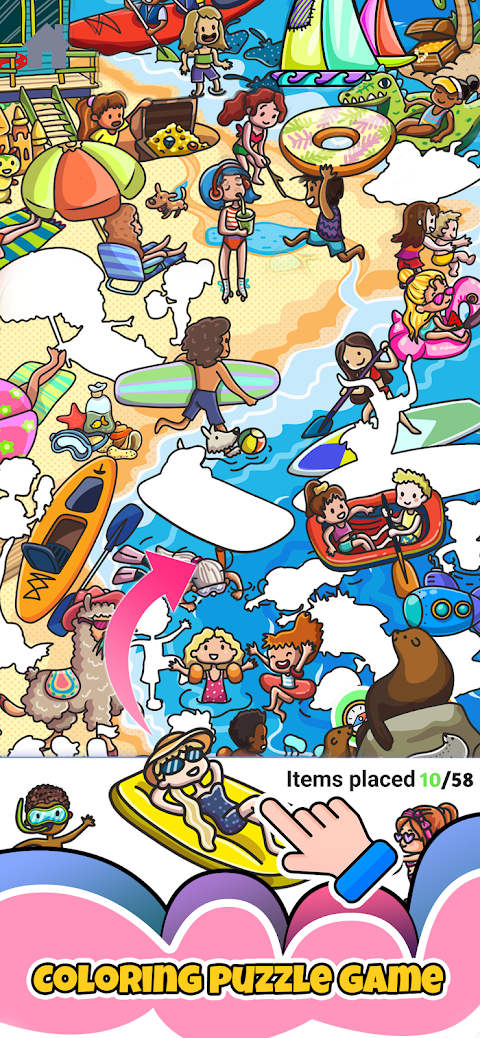 Sticker book & coloring puzzleのおすすめ画像3