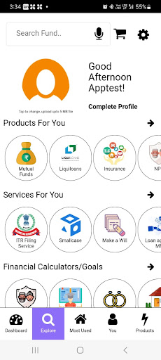 Android application Great Financial Services screenshort