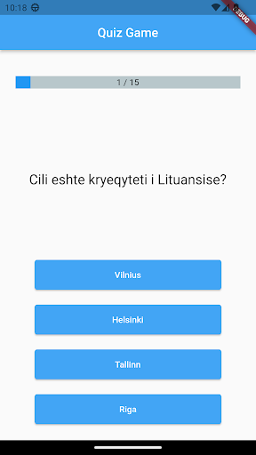 Android application Kuiz Shqip screenshort