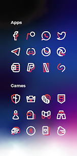 Aline Red: linear icon pack 1.7.2 5