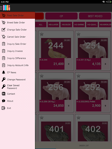 MiMOS Ordering Screen 3