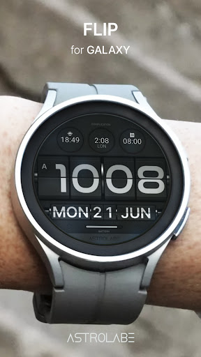 Android application ASTRO watch face flip screenshort