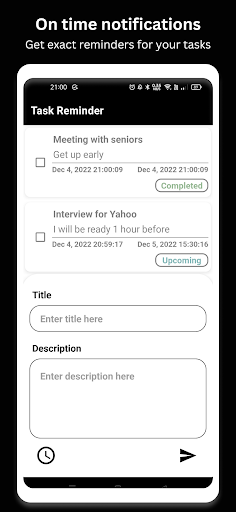 Minimalistic Task Reminder Screen 3