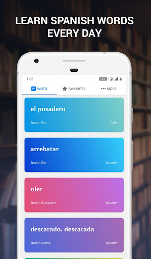Android application Spanish Word of the Day -Vocab screenshort