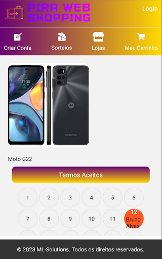 PiraWebShopping Screen 2