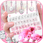 Glittering Pink Diamond Keyboard Theme Apk