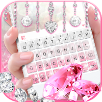 Тема для клавиатуры Glittering Pink Diamond