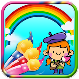 Coloring book for kids icon