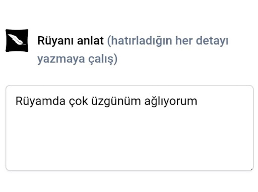 Android application YAPAY ZEKA İLE RÜYA TABİRİ screenshort
