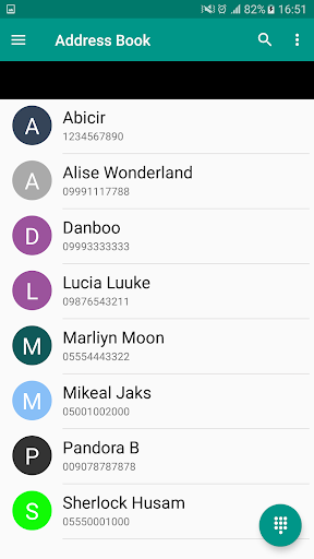 Address Book and Contacts Screen 2