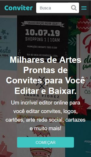 Android application Conviter - Convites online. screenshort