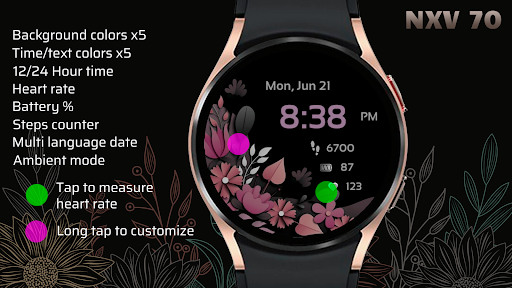 NXV70 Flora Spring Watch Face screenshot 2