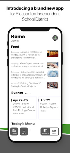 Android application Pleasanton ISD screenshort